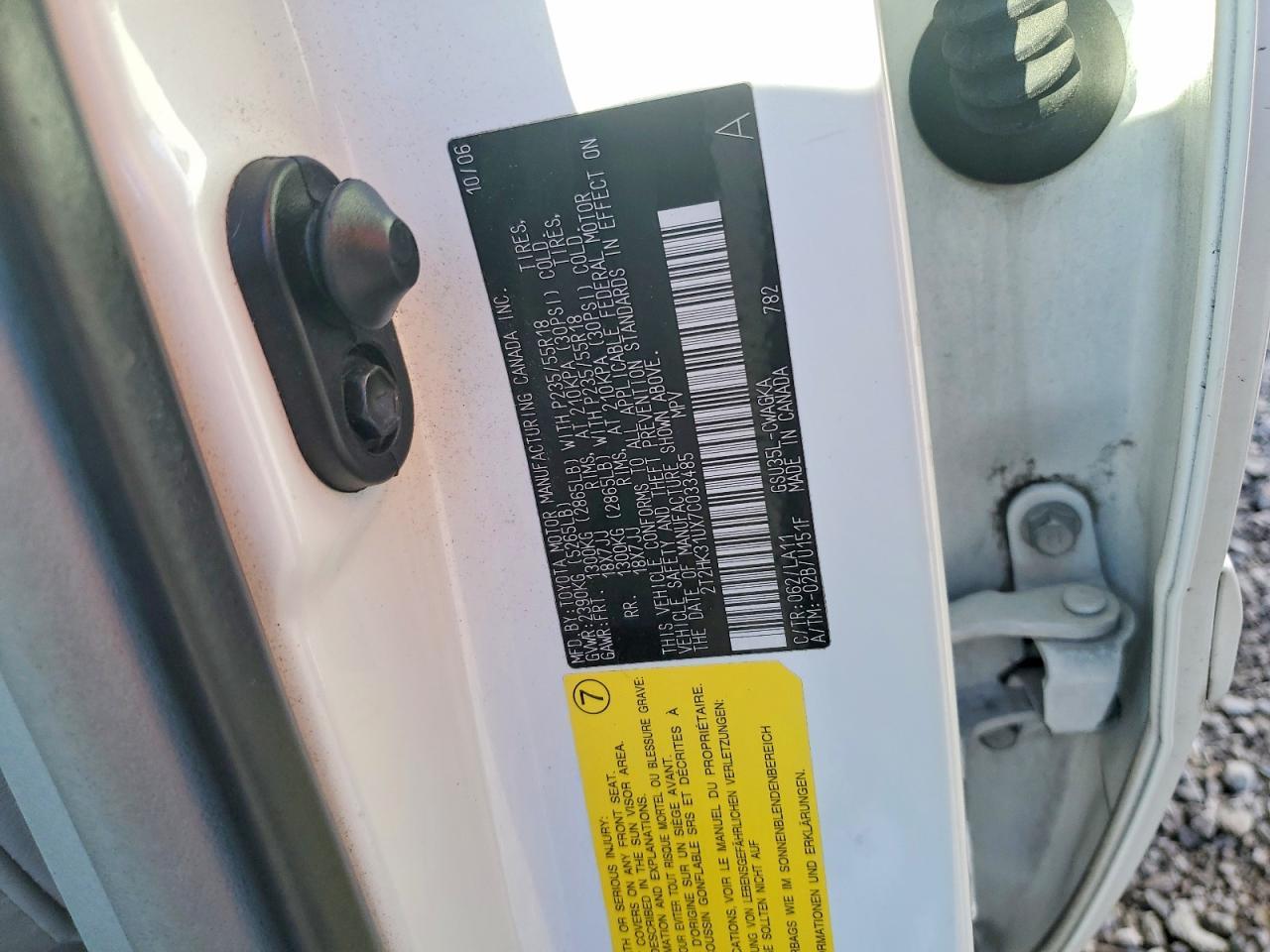 2007 LEXUS RX 350
