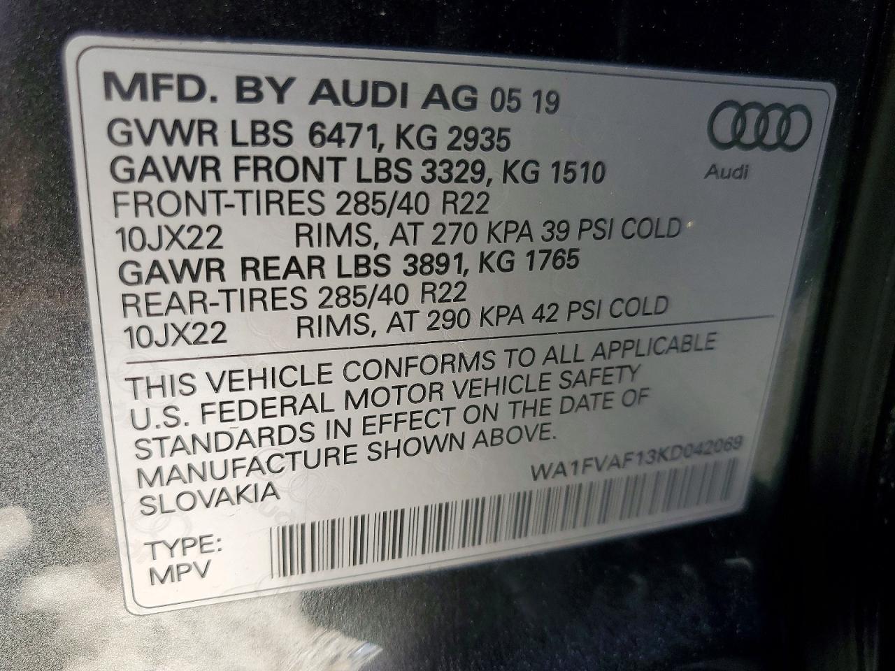 2019 AUDI Q8
