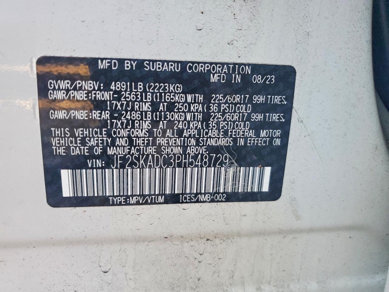 2023 SUBARU FORESTER