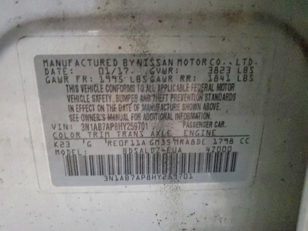 2017 NISSAN SENTRA