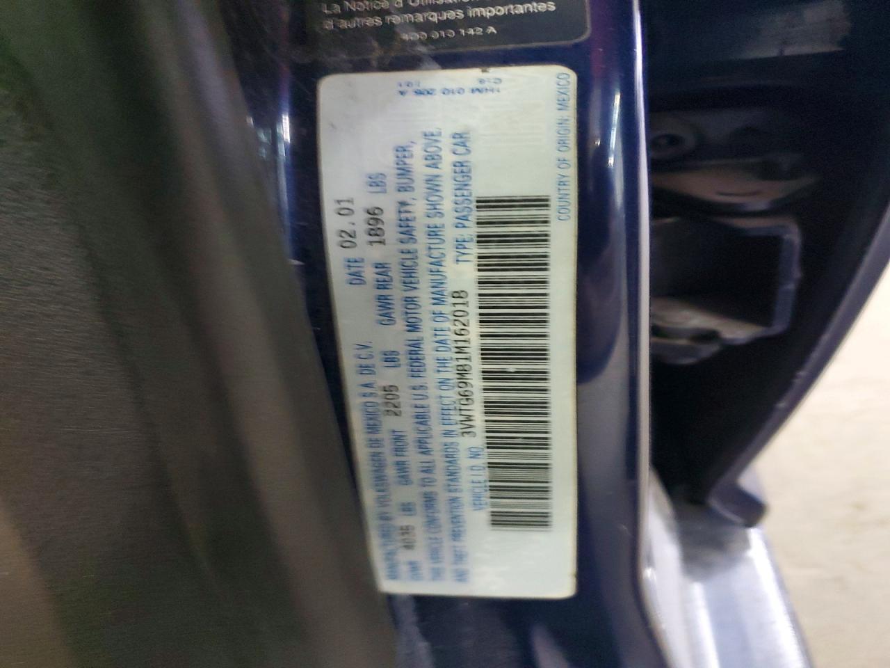 2001 VOLKSWAGEN JETTA