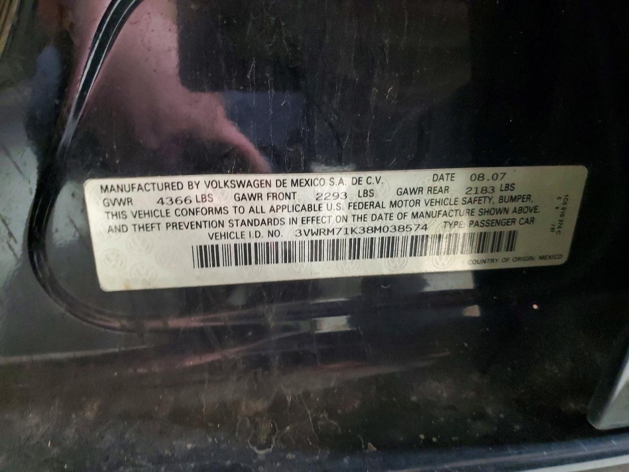 2008 VOLKSWAGEN JETTA