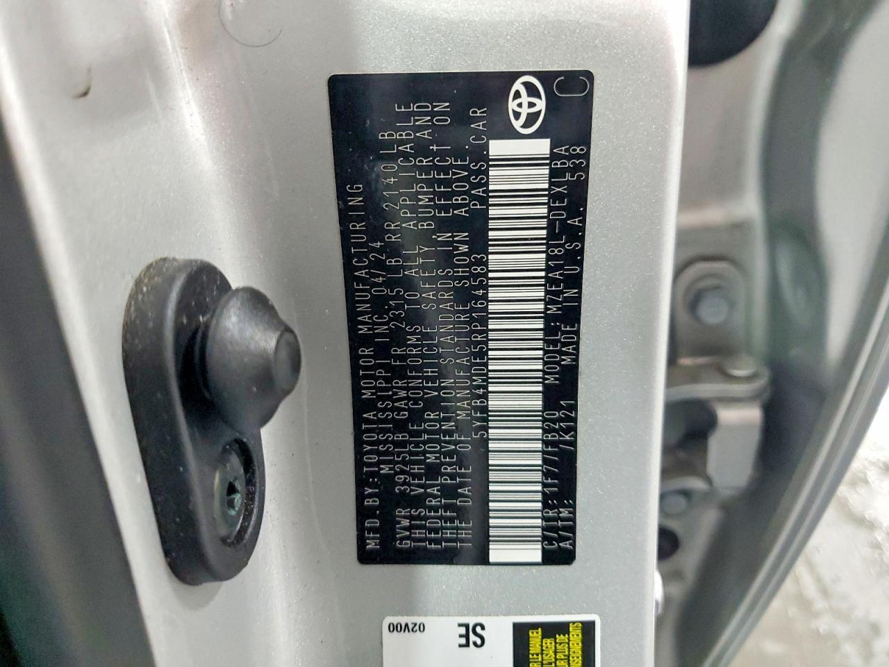 2024 TOYOTA COROLLA