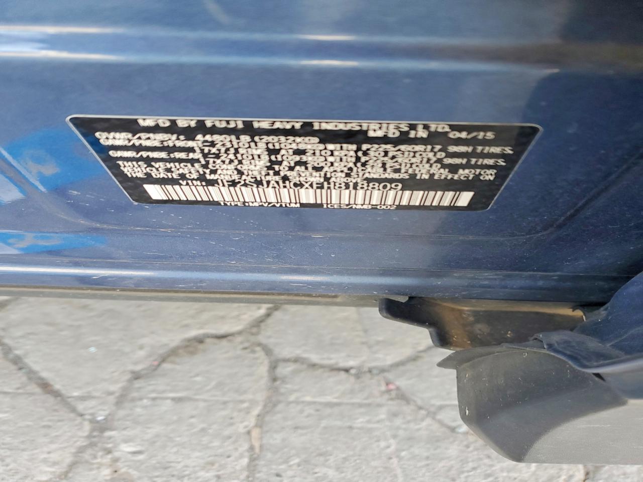 2015 SUBARU FORESTER