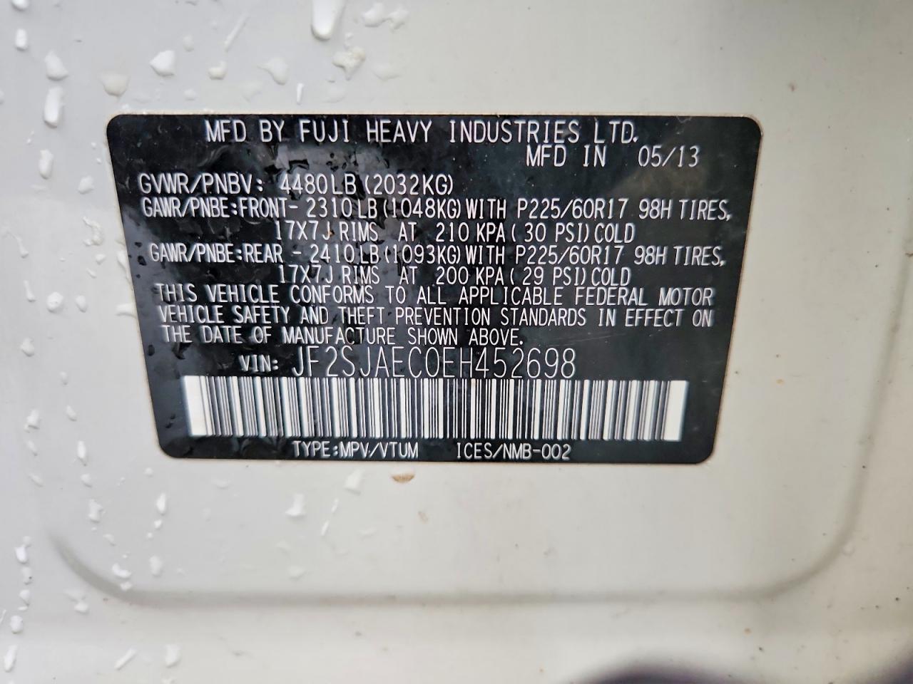 2014 SUBARU FORESTER