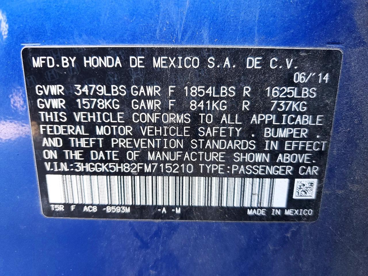 2015 HONDA FIT
