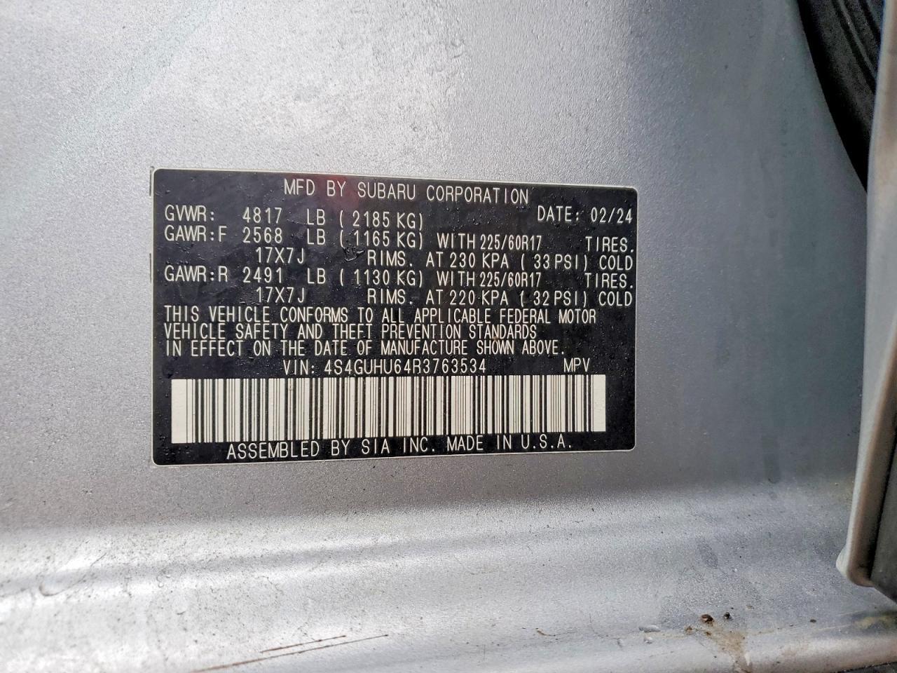 2024 SUBARU Crosstrek