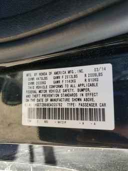 2014 HONDA ACCORD