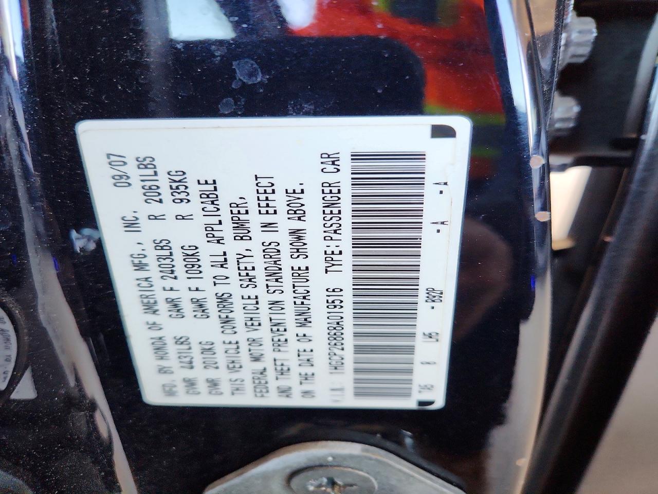 2008 HONDA ACCORD
