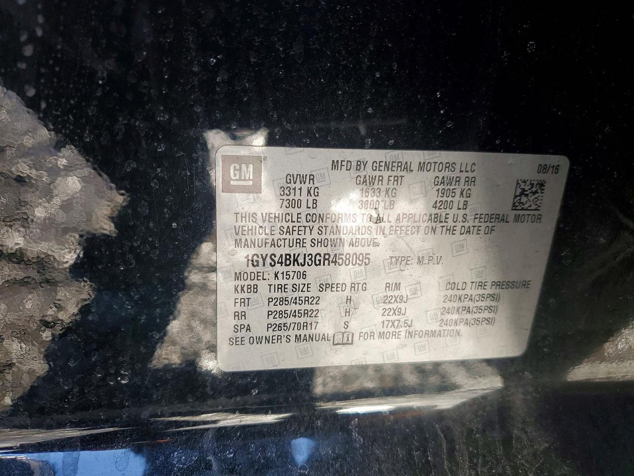 2016 CADILLAC ESCALADE