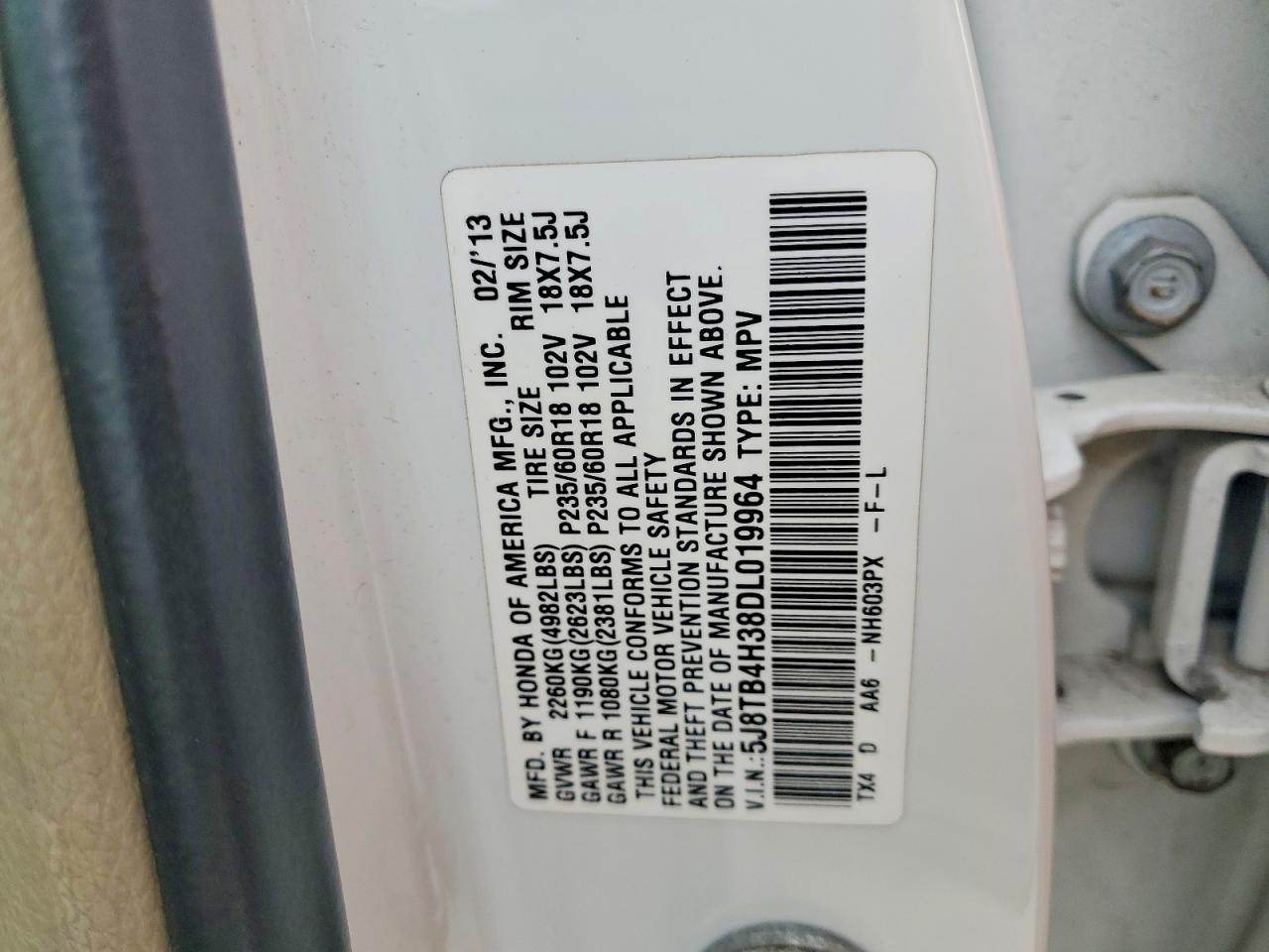 2013 ACURA RDX