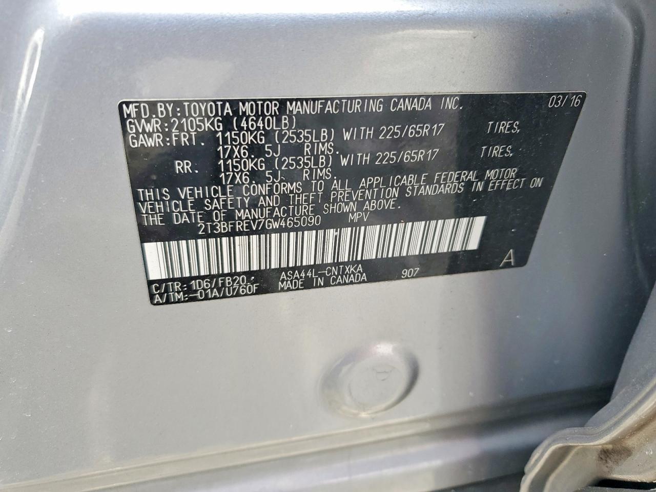 2016 TOYOTA RAV4