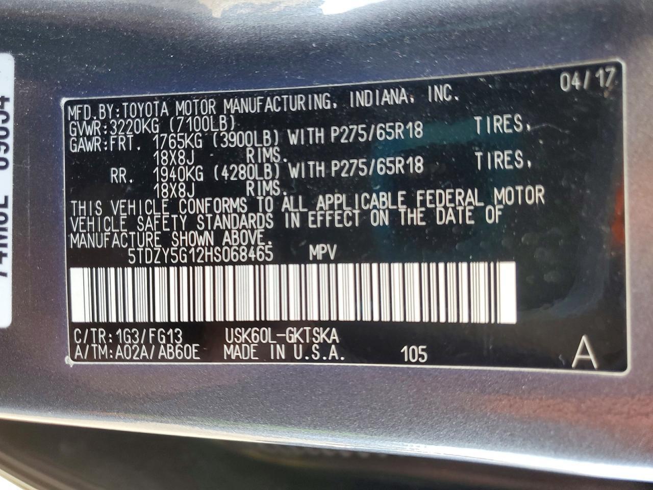 2017 TOYOTA Sequoia