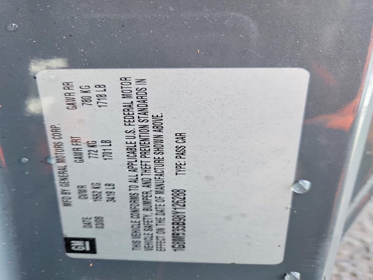 2008 SATURN Sky