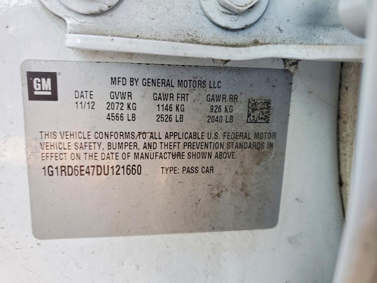 2013 CHEVROLET VOLT