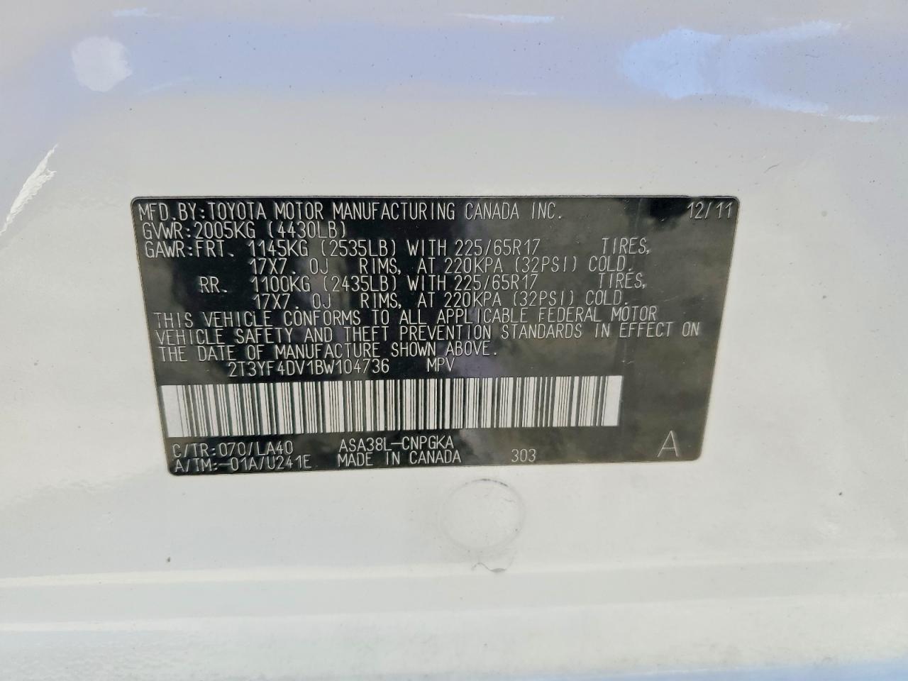 2011 TOYOTA RAV4
