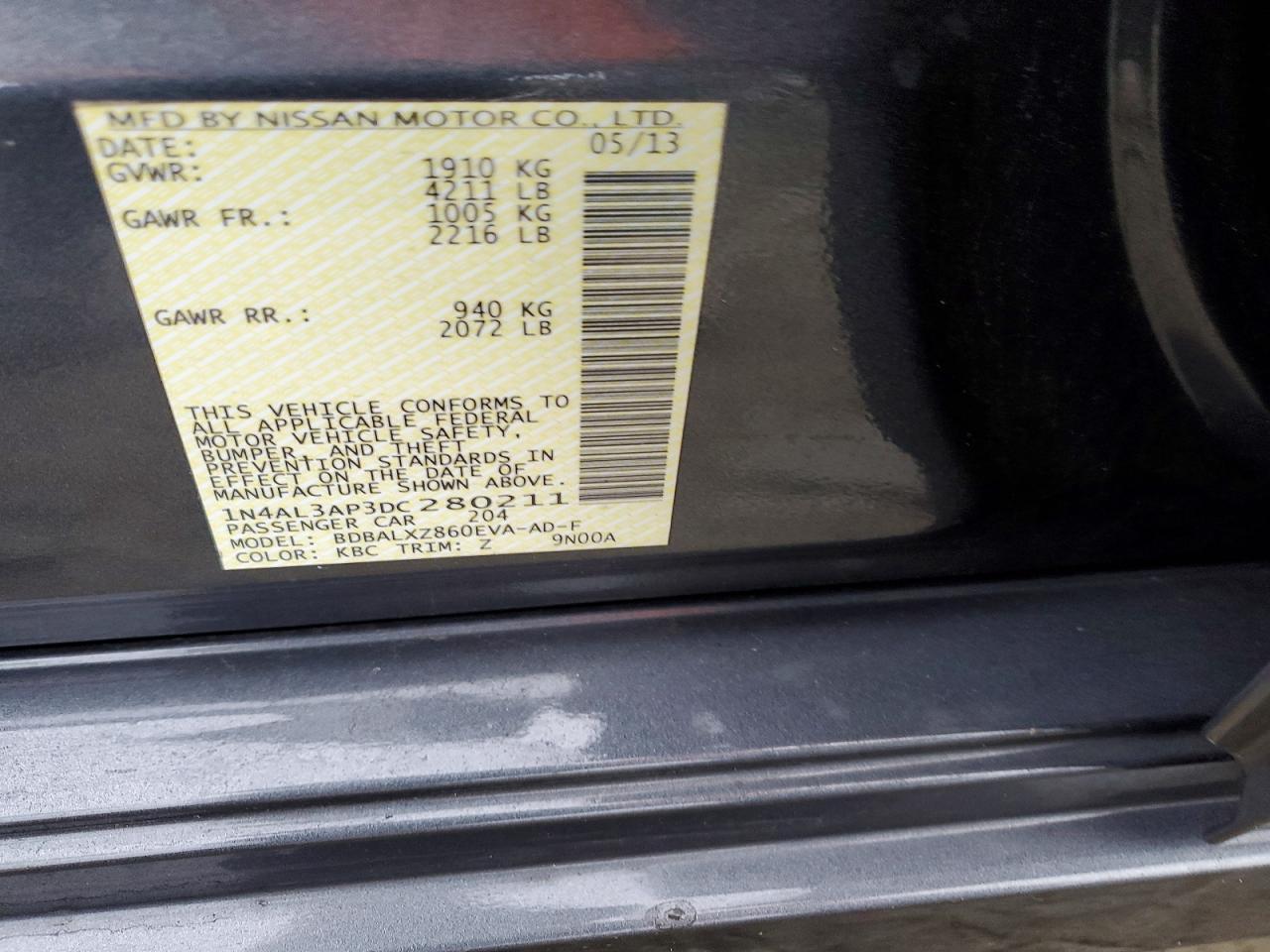 2013 NISSAN ALTIMA