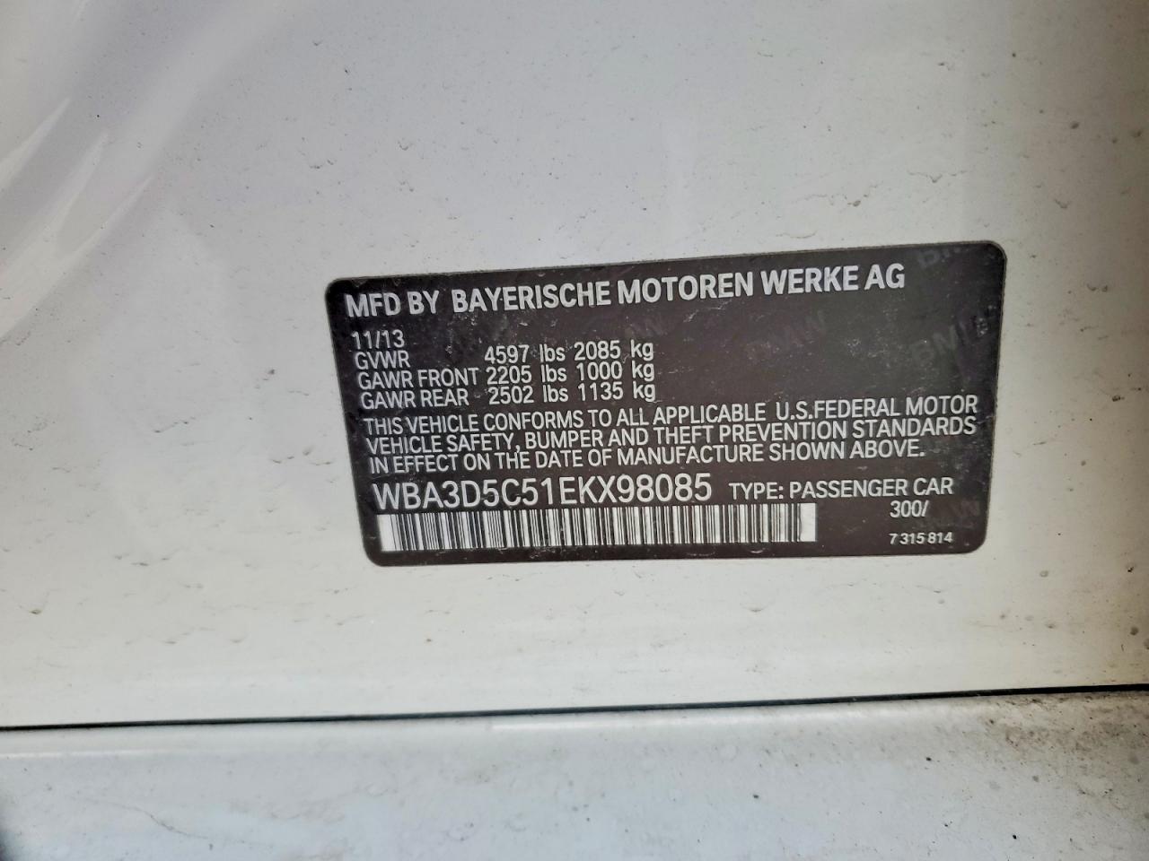 2014 BMW 3 SERIES