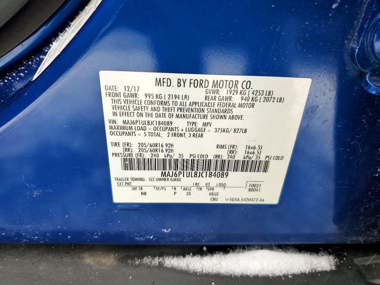 2018 FORD EcoSport