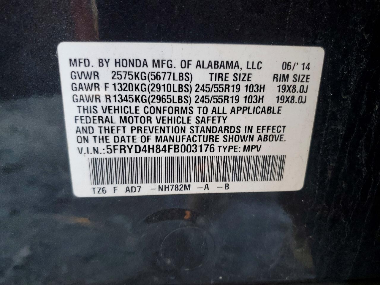 2015 ACURA MDX