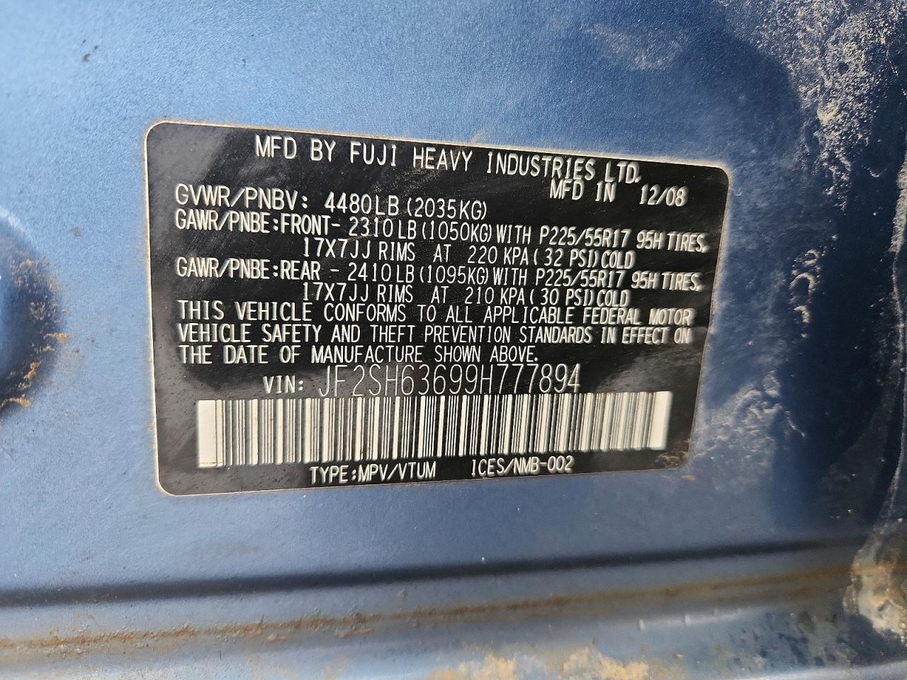 2009 SUBARU FORESTER