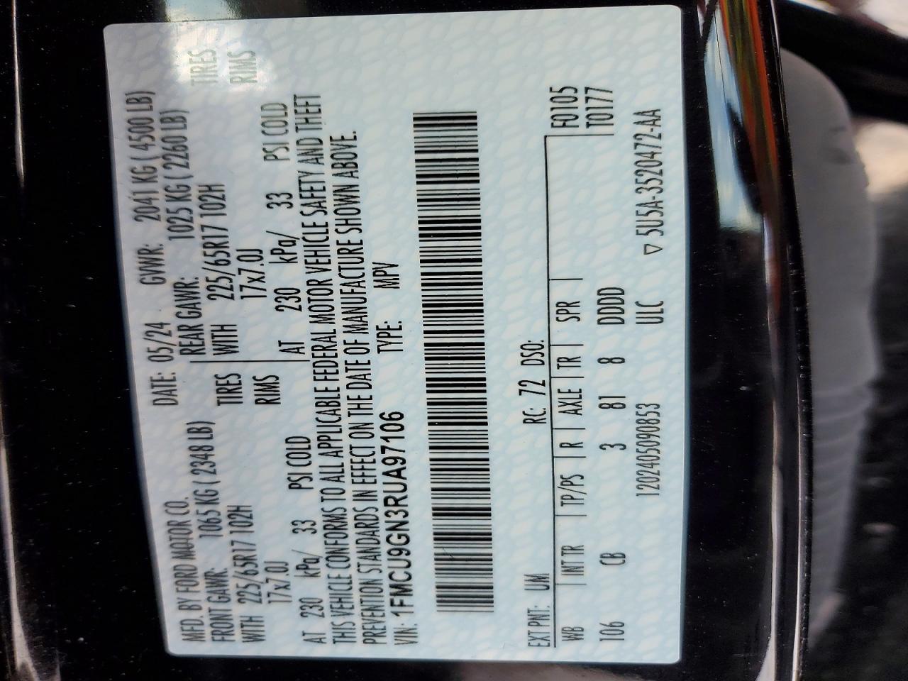 2024 FORD ESCAPE