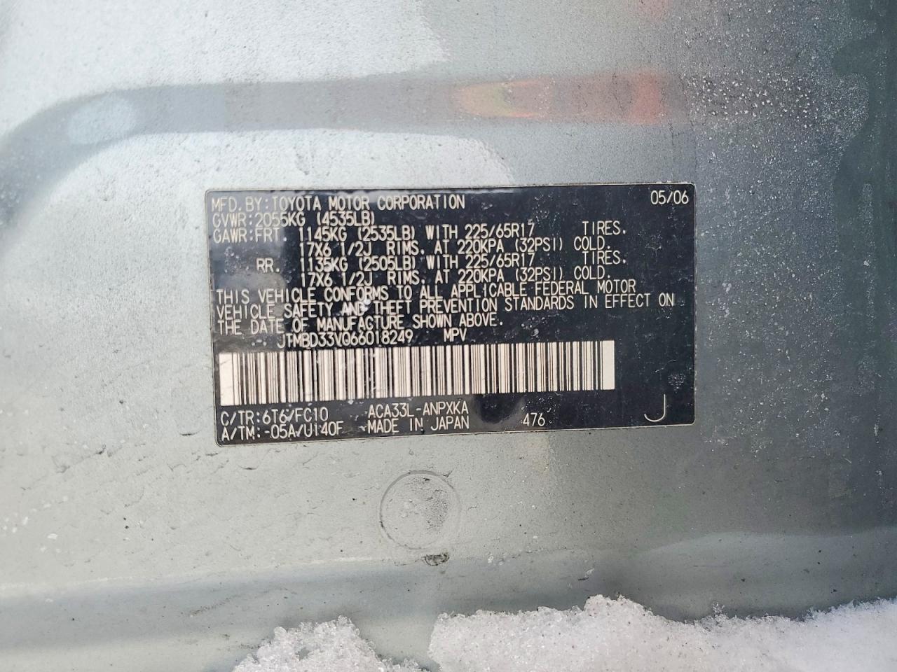 2006 TOYOTA RAV4