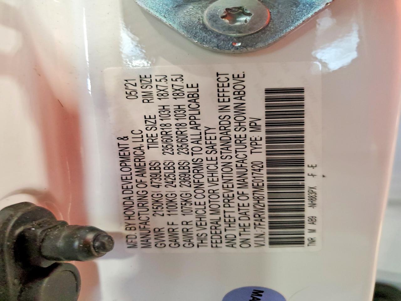 2021 HONDA CR-V
