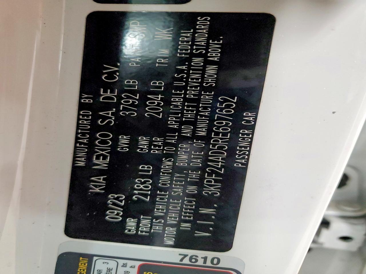 2024 KIA FORTE
