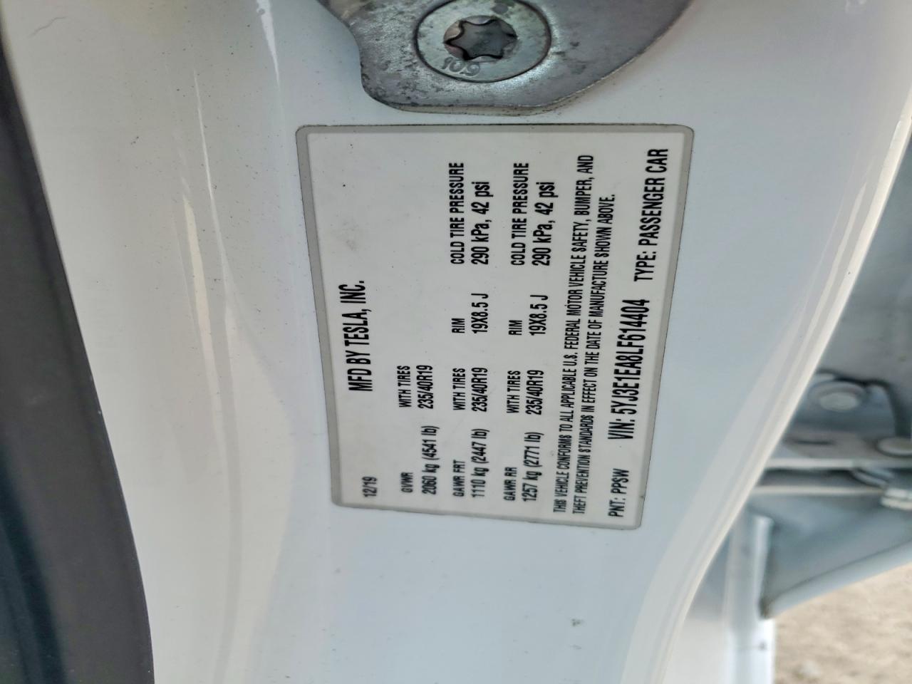 2020 TESLA MODEL 3
