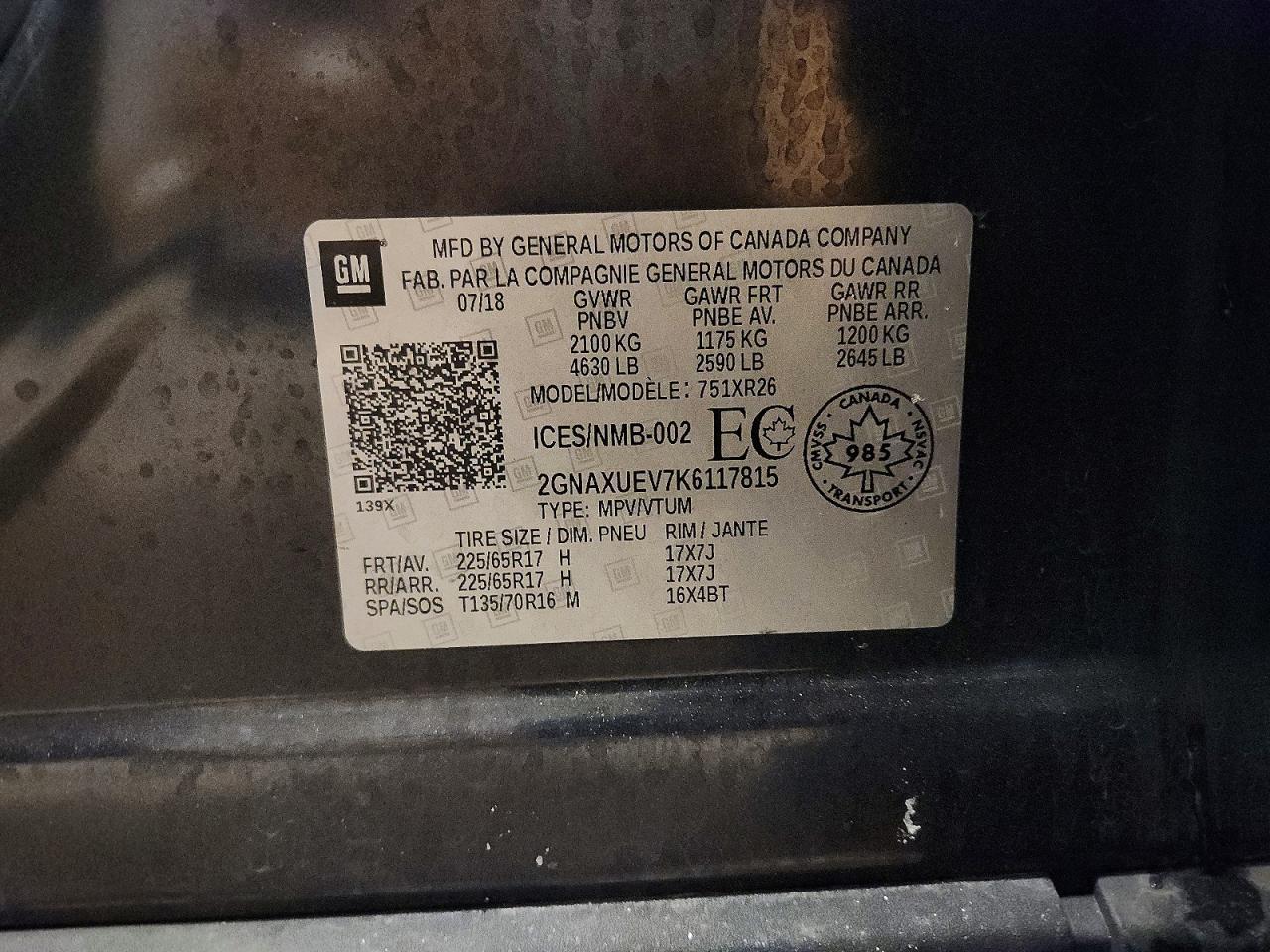 2019 CHEVROLET EQUINOX