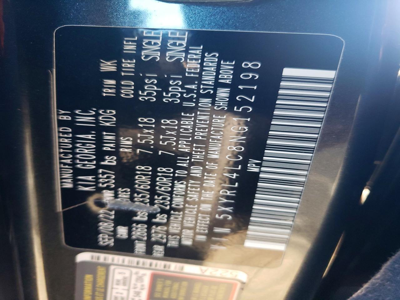 2022 KIA SORENTO
