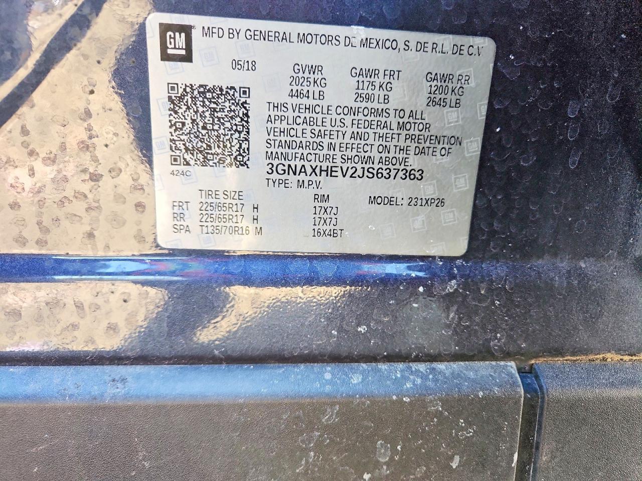 2018 CHEVROLET EQUINOX