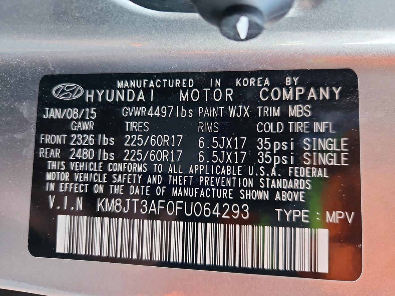 2015 HYUNDAI TUCSON