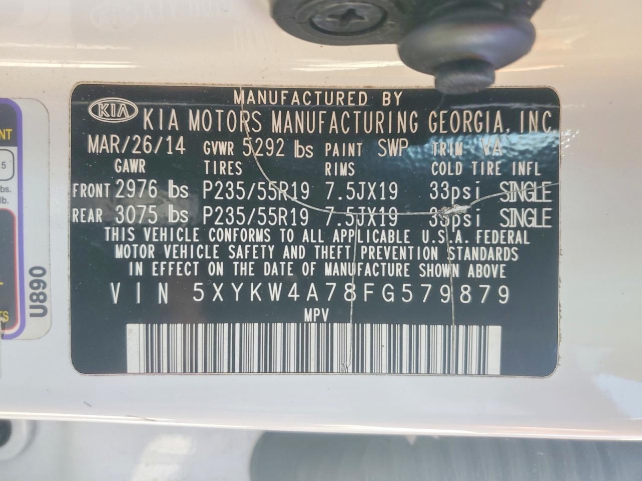 2015 KIA SORENTO