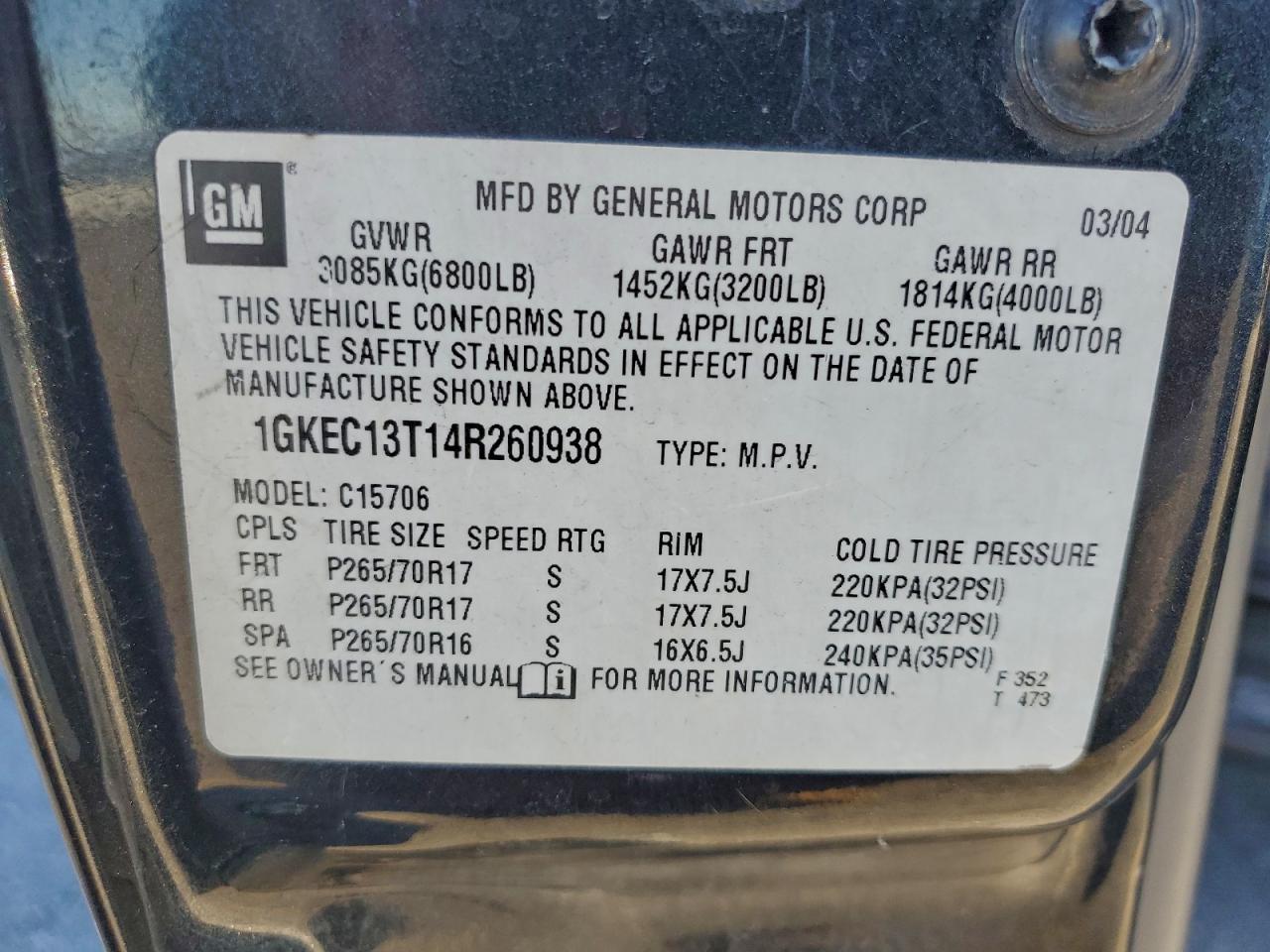 2004 GMC Yukon