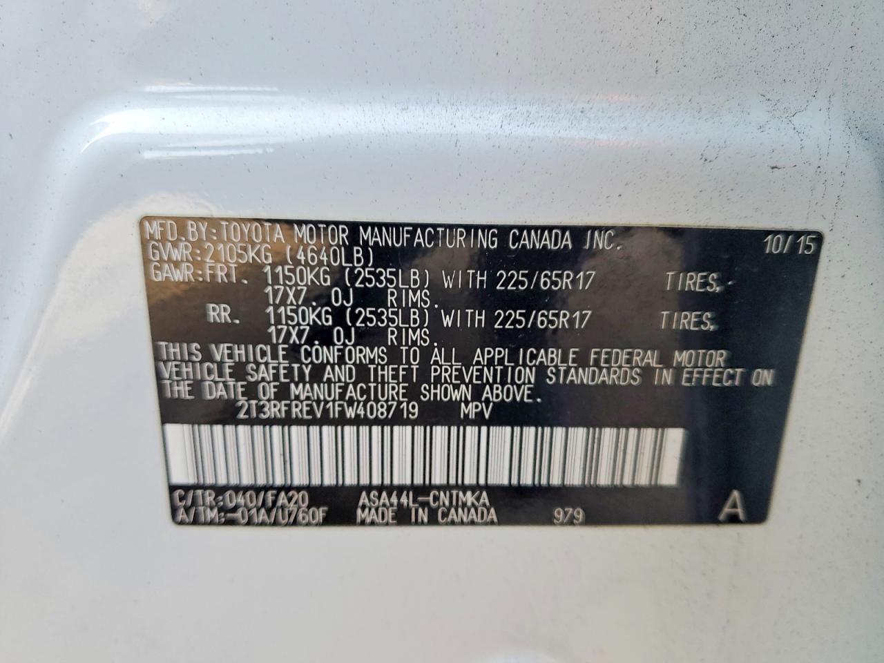 2015 TOYOTA RAV4
