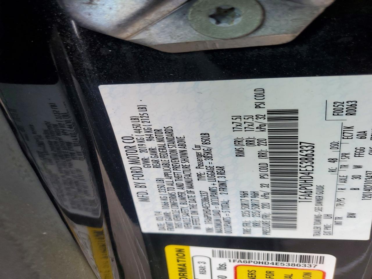 2014 FORD FUSION
