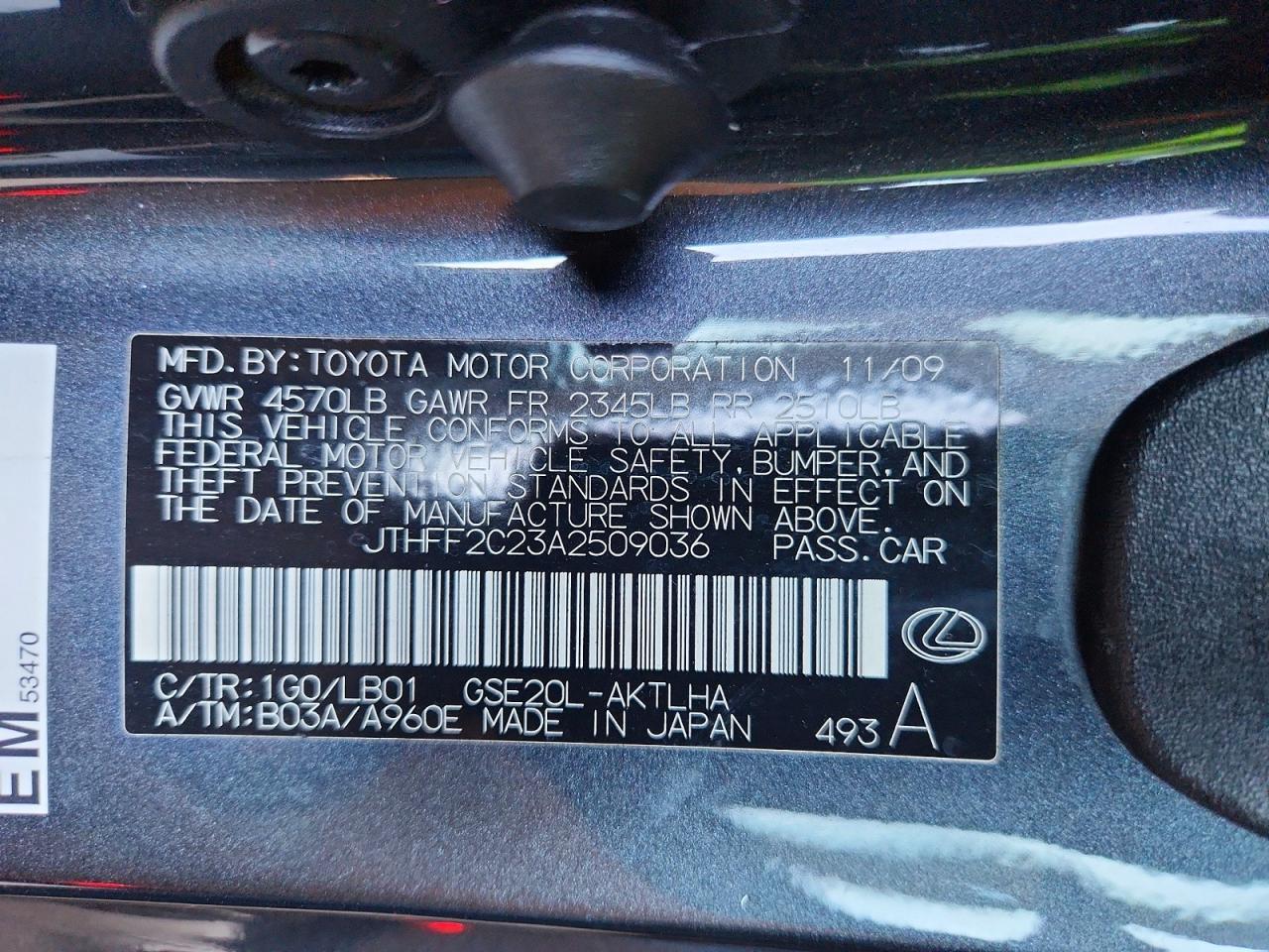 2010 LEXUS IS 250