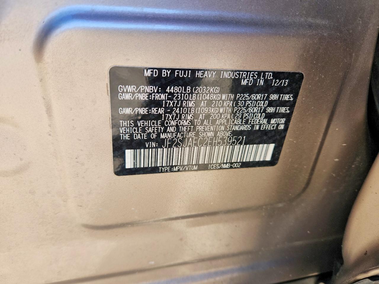 2014 SUBARU FORESTER