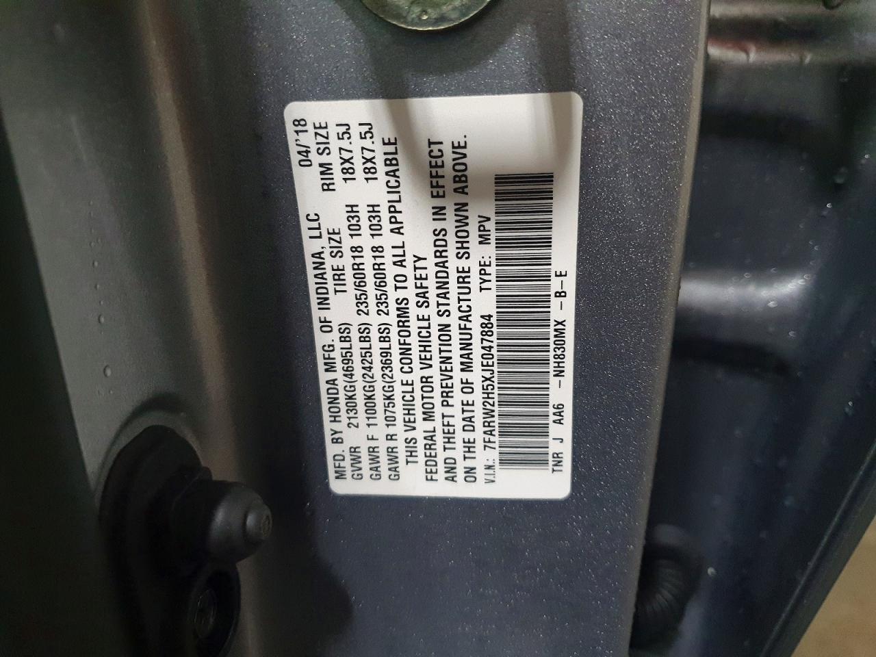 2018 HONDA CR-V