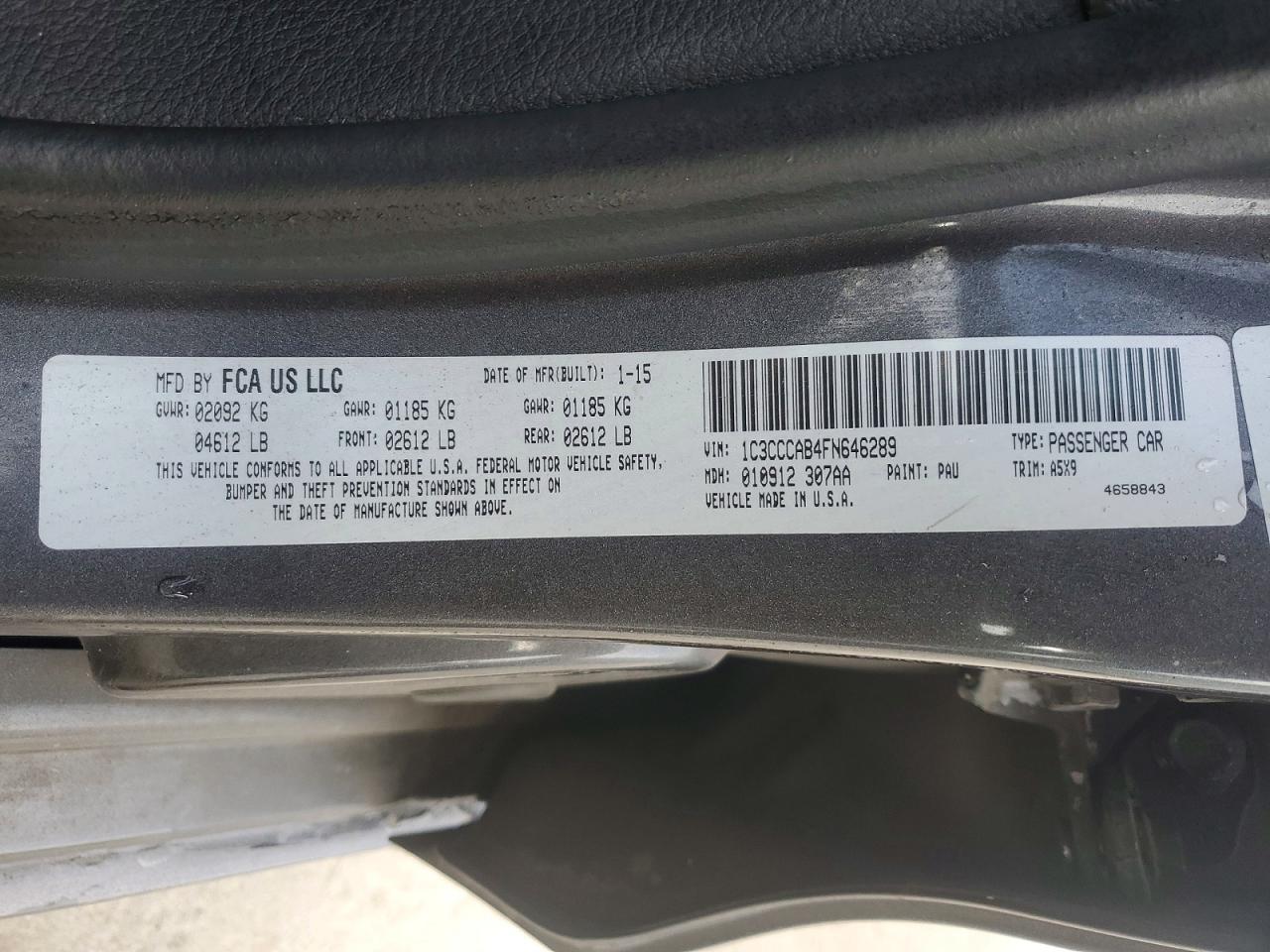 2015 CHRYSLER 200