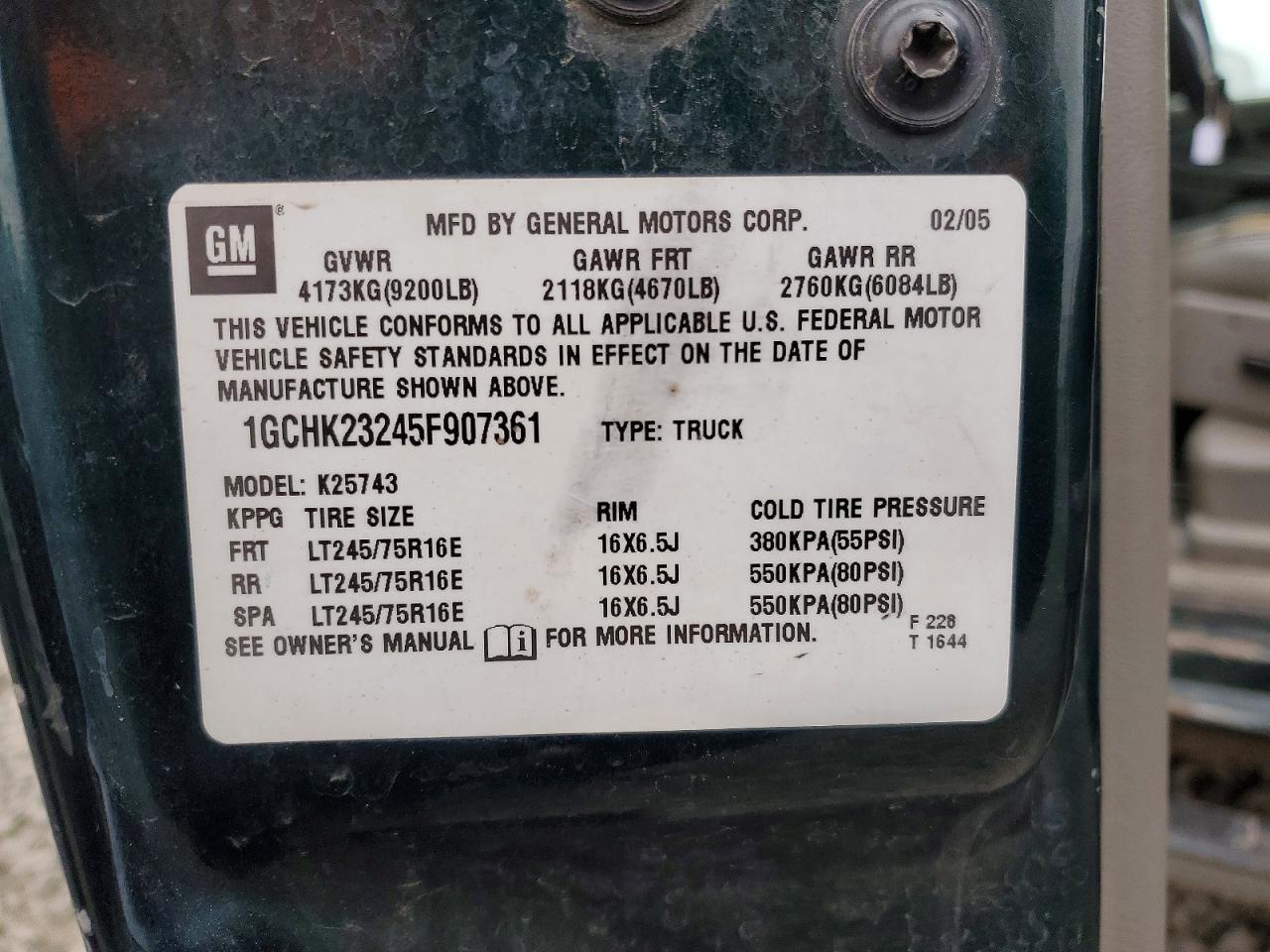 2005 CHEVROLET Silverado 2500