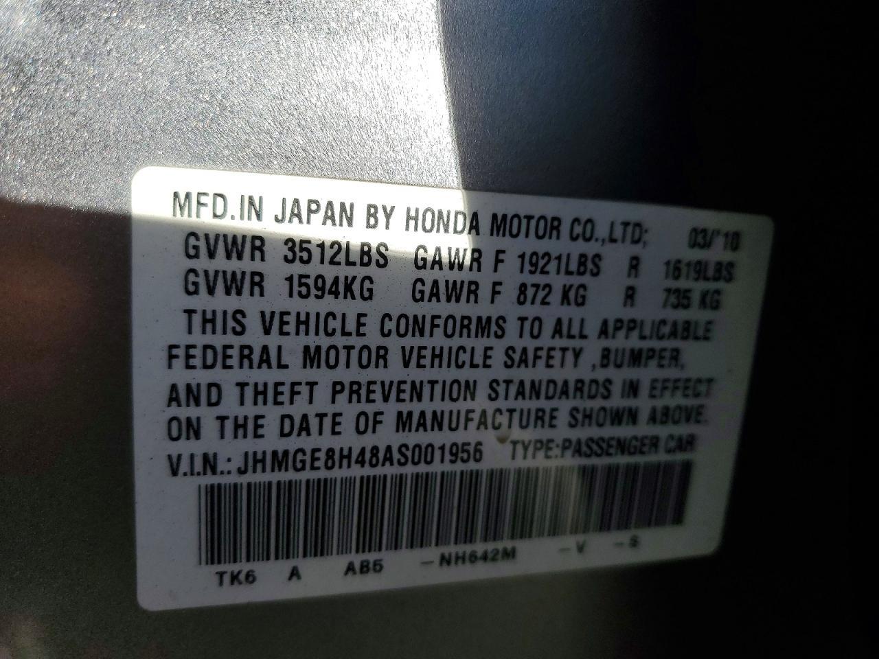 2010 HONDA FIT