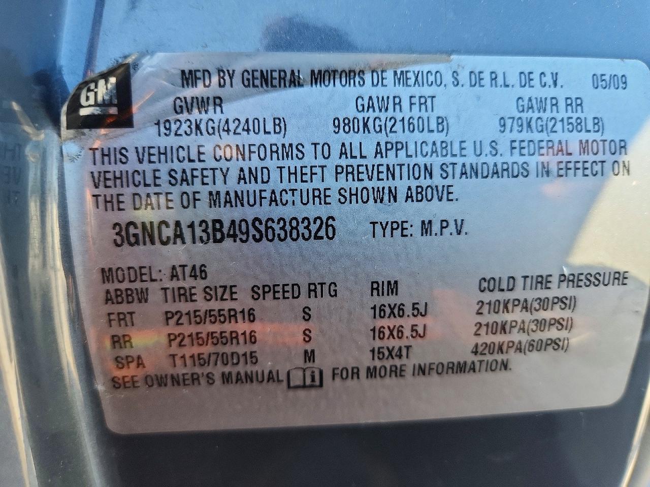 2009 CHEVROLET HHR