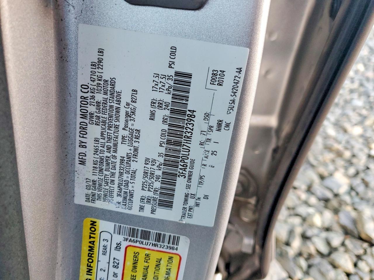 2017 FORD FUSION