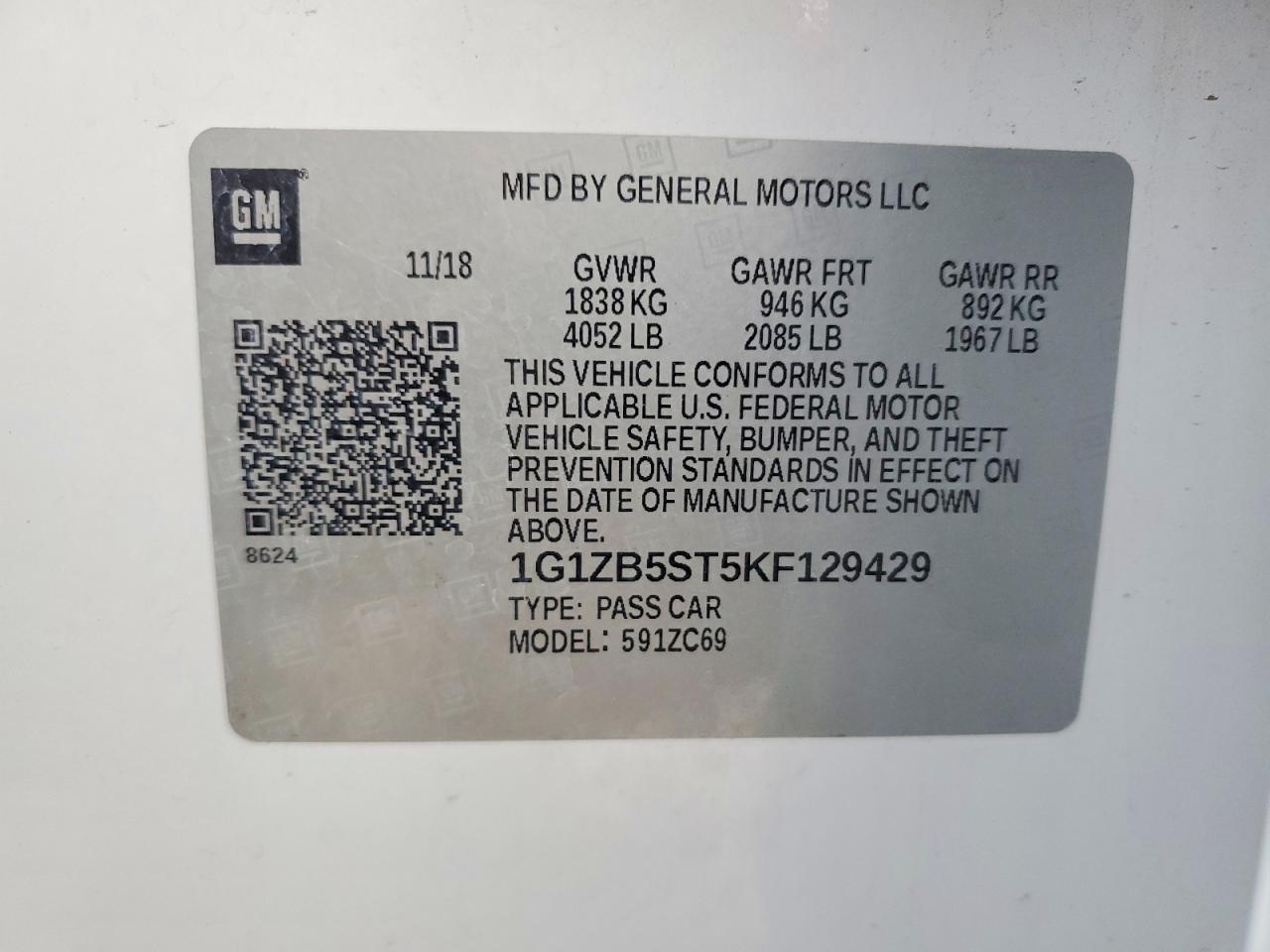 2019 CHEVROLET MALIBU