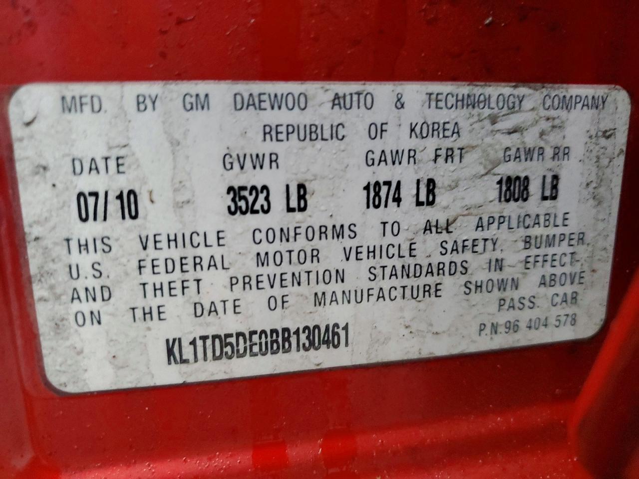 2011 CHEVROLET Aveo