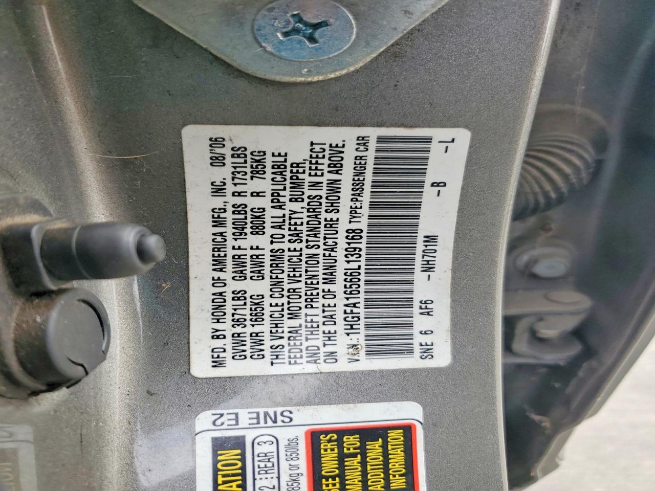 2006 HONDA CIVIC