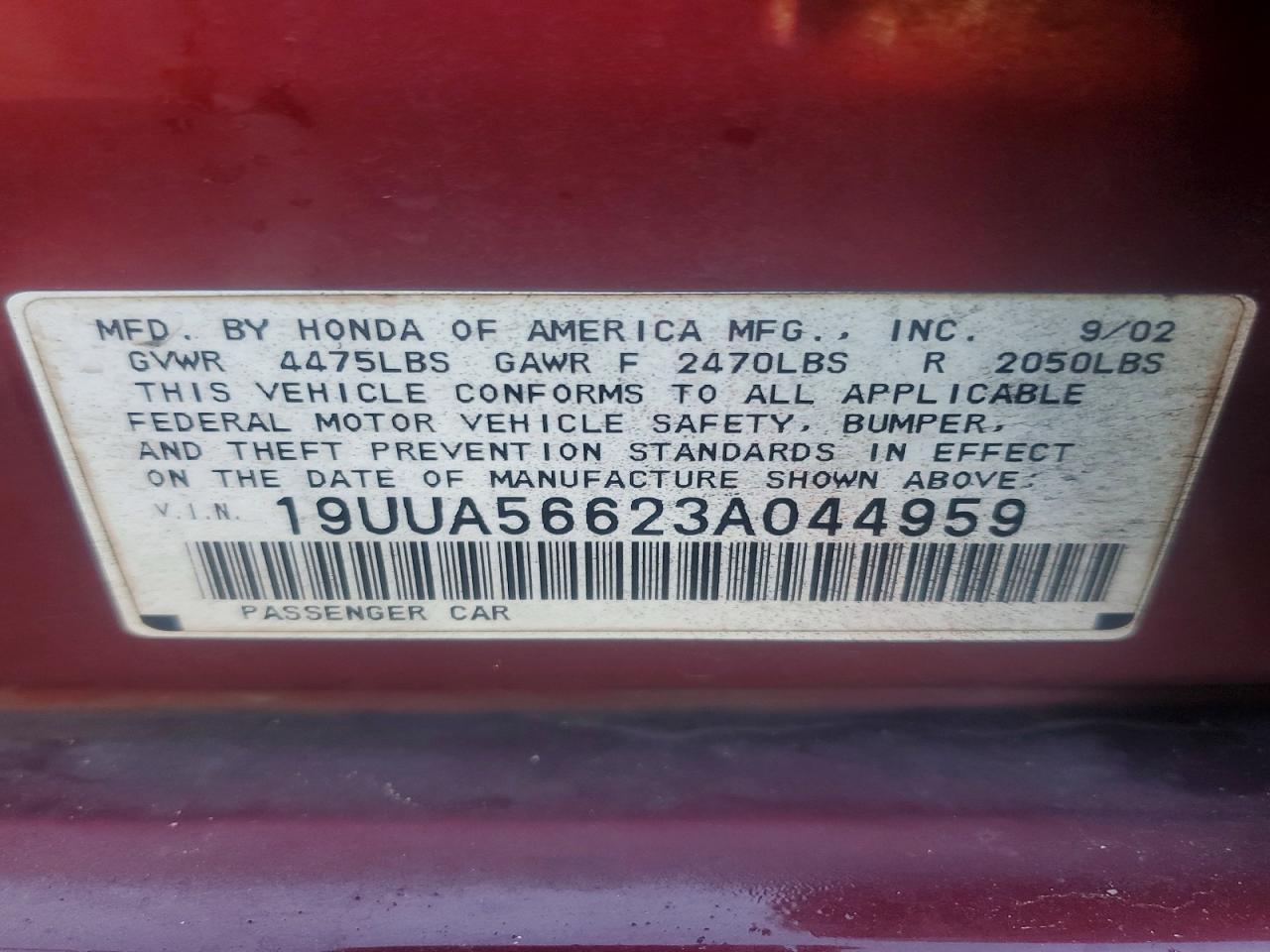 2003 ACURA TL